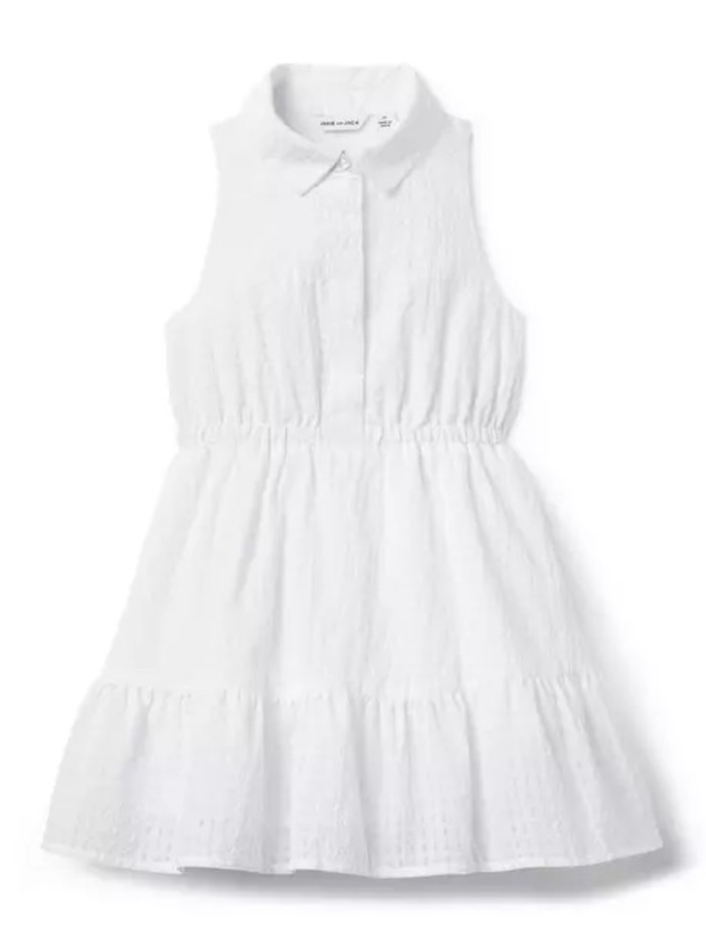 Janie and Jack x Gray Malin White Sleeveless Polo Tiered Dress 6T